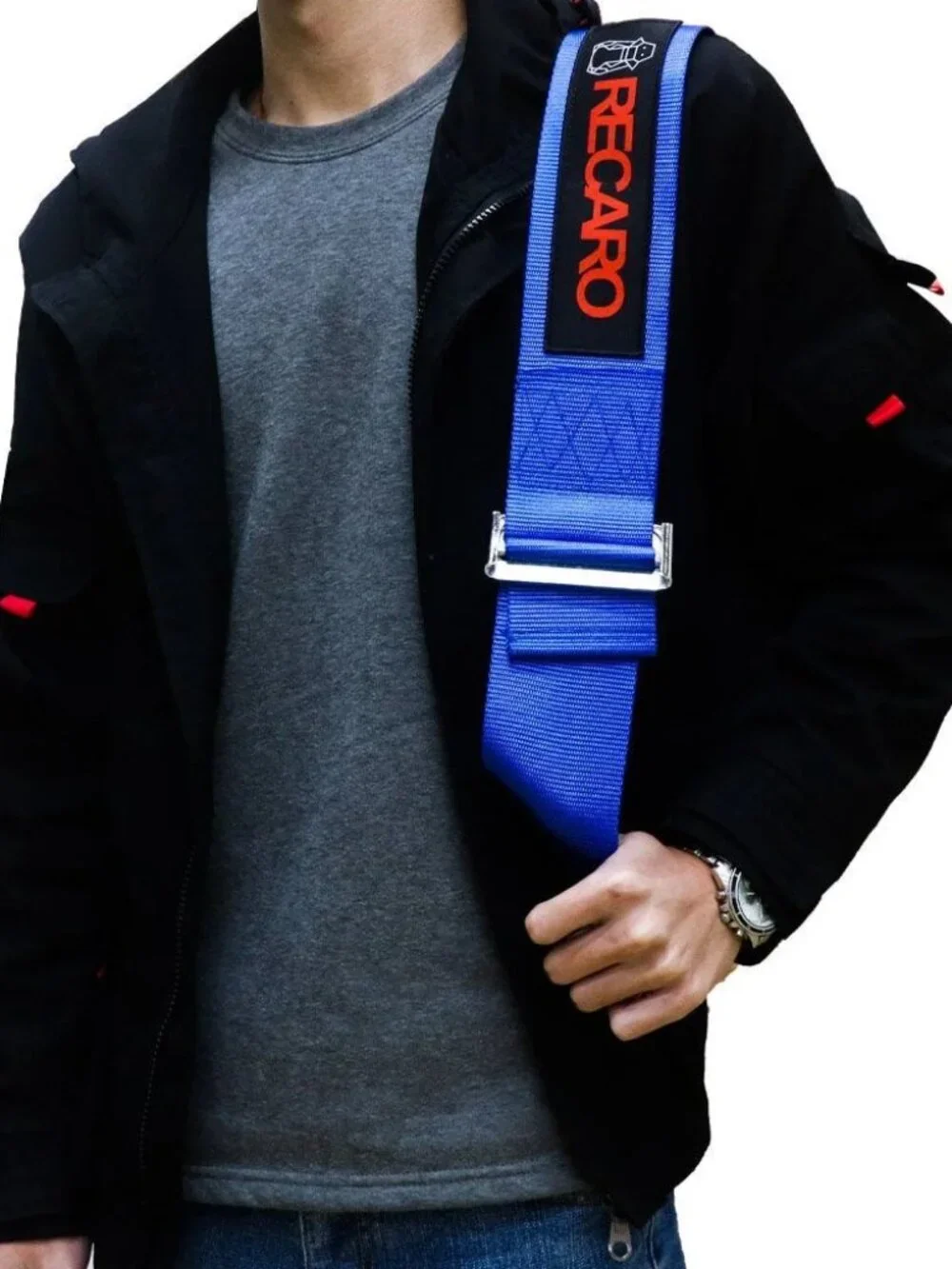 Brand New JDM Recaro Bride Racing Blue Harness Adjustable Shoulder Strap Back Pa